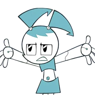 😤 Jenny Wakeman My Life as a Teenage Robot dessin animé, robot, adolescent, Jenny Wakeman, mon robot adolescence telegram sticker