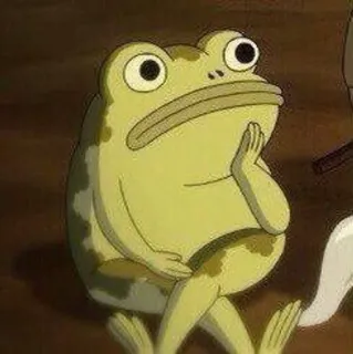 🤔 Frosch, Tier, Cartoon, Süß, Lurch whatsapp sticker