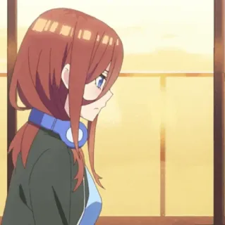 🐾 Miku Nakano The Quintessential Quintuplets Anime, Ragazza, Cuffie, Carina, Miku Nakano, Le Cinque Sorelle telegram sticker