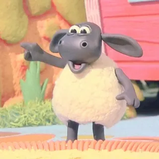 🍄 Shaun the Sheep Cartoon, Schaf, Tier, Animiert, Bauernhof telegram sticker