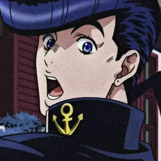 💎 Josuke Higashikata JoJo's Bizarre Adventure อนิเมะ, มังงะ, โจโจ้, ตกใจ, ประหลาดใจ, โจสุเกะ telegram sticker