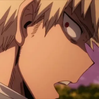 🥲 Bakugo Katsuki My Hero Academia アニメ, マンガ, 僕のヒーローアカデミア, 爆豪, 爆豪勝己, 怒り, アニメキャラクター telegram sticker