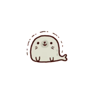 😊 seal, cute, animal, cartoon telegram sticker