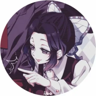 🌟 Shinobu Kocho Demon Slayer 애니메이션, 귀멸의 칼날, 코쵸우 시노부, 만화, 망가 telegram sticker
