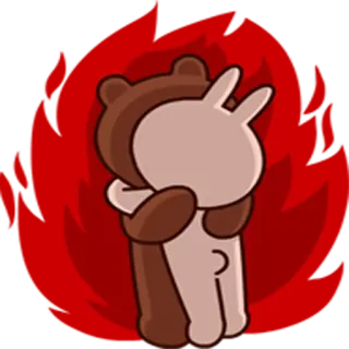 💋 oso, conejo, abrazo, amistad, amor, dibujos animados, lindo whatsapp sticker