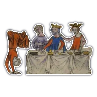 💃 medieval, realeza, cena, vertical, histórico, iluminación telegram sticker