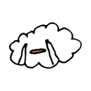 😭 nube, triste, llorando, clima, lágrimas whatsapp sticker