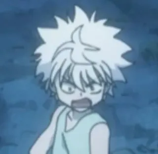 😂 Killua Zoldyck Hunter x Hunter Killua, Anime, Manga, Hunter x Hunter, Geschockt, Cartoon telegram sticker