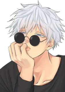 🤔 Satoru Gojo Jujutsu Kaisen อนิเมะ, ตัวละคร, โกโจ, โกะโจ ซาโตรุ, มหาเวทย์ผนึกมาร telegram sticker