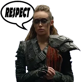 👵 Lexa The 100 RESPECT Lexa, The 100, Respeto, Guerrera, Serie TV, Comandante telegram sticker