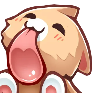 😝 perro, lindo, animal, emoji, lengua, dibujo animado telegram sticker