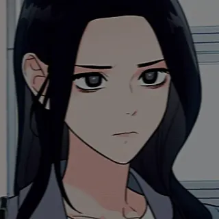 😐 mulher, desenho animado, anime, feminino telegram sticker