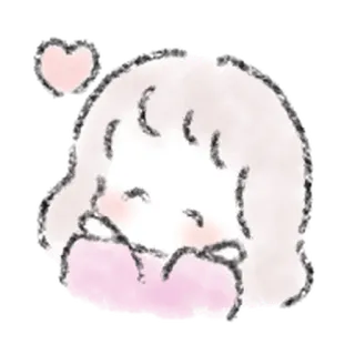 🧃 可爱, 心, 爱, 女孩, 卡哇伊, 粉彩 whatsapp sticker