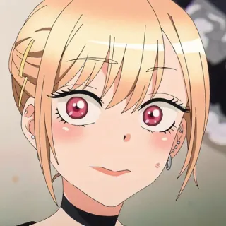 😳 Marin Kitagawa My Dress-Up Darling Anime, Garota, Cabelo Loiro, Personagem, My Dress-Up Darling, Marin Kitagawa telegram sticker