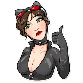 👍 Catwoman Batman Catwoman, DC Comics, Supereroe, Cattivo, Fumetto whatsapp sticker