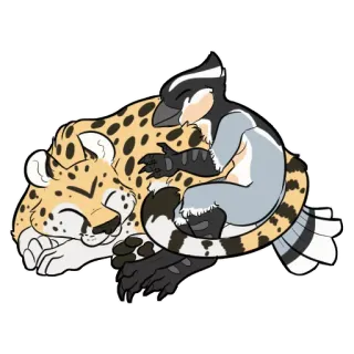 💤 chita, pássaro, animal, carinho, fofo, dormindo, peludo telegram sticker