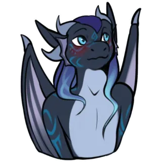 😳 dragon, fantasy, creature, cartoon, wings, mythical, animal telegram sticker