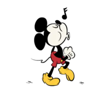 🎧 Mickey Mouse 만화, 캐릭터, 미키 마우스, 디즈니, 클래식, 애니메이션 telegram sticker