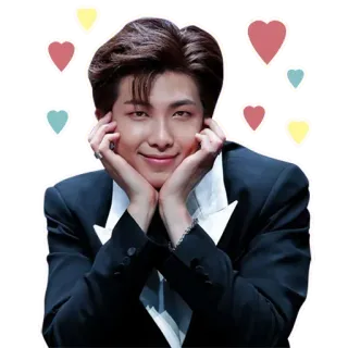 ☺️ RM RM, BTS, K-pop, Сердечки, Певец, Музыкант, Улыбка whatsapp sticker