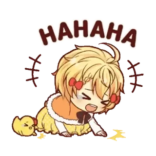 😂 HAHAHA Chibi, Anime, Cartone animato, Ridere, Haha, Piangere, Carino whatsapp sticker