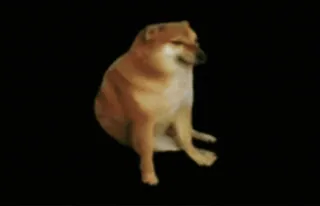 👋 pies, Cheems, mem, zwierzę, doge telegram sticker