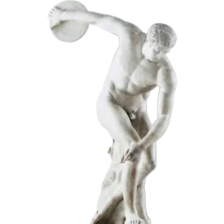 🥏 statue, art, discobolus, ancient greece, athlete telegram sticker