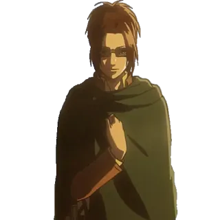 💂‍♀️ Hange Zoë Attack on Titan アニメ, 進撃の巨人, ハンジ・ゾエ, キャラクター, マント, 調査兵団 telegram sticker