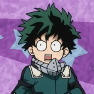 🥦 Izuku Midoriya My Hero Academia 애니메이션, 만화, 나의 히어로 아카데미아, 미도리야 이즈쿠, 데쿠 telegram sticker