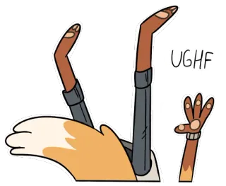 🙃 UGHF exhausted, frustration, disappointment, ugh, cartoon, cartoon character telegram sticker