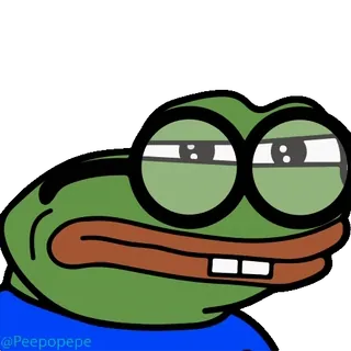 🤓 Pepe @Peepopepe Pepe la rana, Rana, Meme, Meme di internet, Emoticon whatsapp sticker