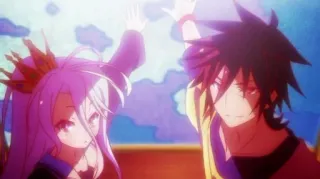 🤚 Shiro No Game No Life Anime, No Game No Life, Shiro, Sora, Fantasy, High Five whatsapp sticker