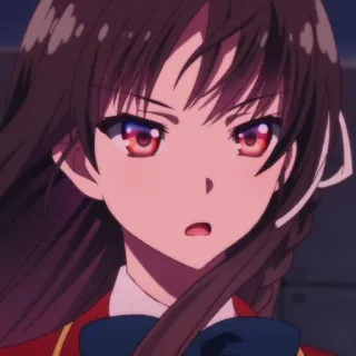 😵 Suzune Horikita Classroom of the Elite Anime, Classroom of the Elite, Suzune Horikita, Uniforme escolar telegram sticker