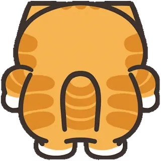 💨 猫, 动物, 橙色, 卡通 telegram sticker