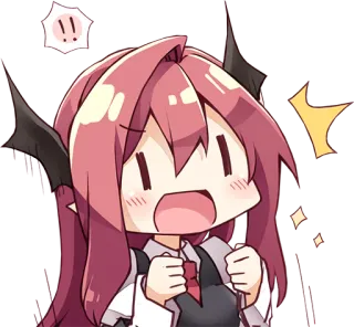 🤩 Аниме, Кавай, Мультфильм, Взволнованный, Чиби, Милый telegram sticker