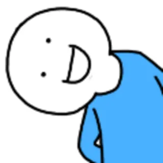 ❗️ cartoon, drawing, character, simple, minimalist whatsapp sticker