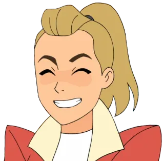 😄 Adora She-Ra and the Princesses of Power cartoon, animated, smile, happy, character, princess telegram sticker