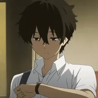 ☕️ Houtarou Oreki Hyouka Anime, Masculino, Personaje, Houtarou Oreki, Hyouka telegram sticker
