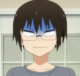 ☕️ Anime, Boos, Geïrriteerd, Gefrustreerd, Persoon, Bril whatsapp sticker