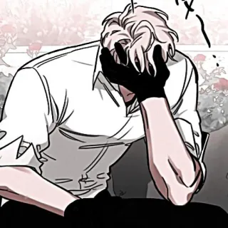 😶 sad, stress, upset, grief, exhaustion telegram sticker