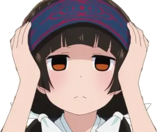 🐻 anime girl, kawaii, cute, sleepy, manga telegram sticker