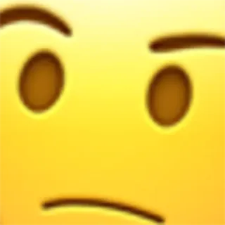 🤔 emoji, face, expression, skeptical, doubtful, suspicious telegram sticker