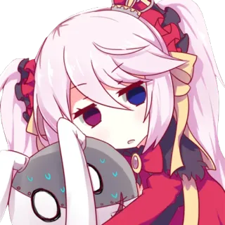 😨 garota anime, fofo, robô, cabelo rosa, ilustração, arte digital, desenho animado telegram sticker