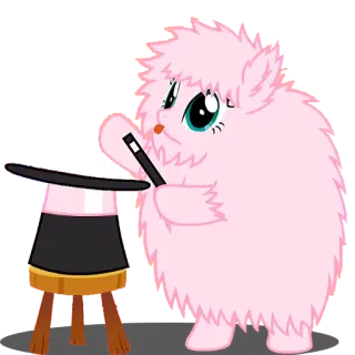 🎩 pony, magic, animal, cartoon, cute, fluffy telegram sticker
