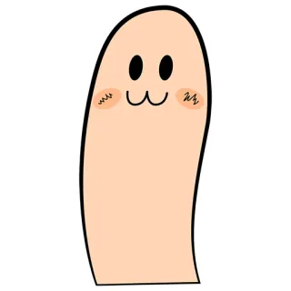 😊 fofo, kawaii, bolha, simples, Emoji telegram sticker