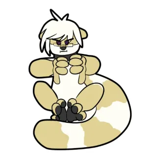 👎 Furry, Antropomorfik, Hewan, Kartun, Kacamata telegram sticker