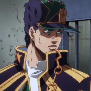 🌊 Jotaro Kujo JoJo's Bizarre Adventure anime, jojo's bizarre adventure, jotaro kujo, manga, character telegram sticker
