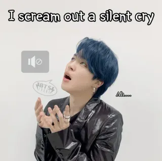 😫 I scream out a silent cry
Ah.... triste, piangere, urlare, emo telegram sticker