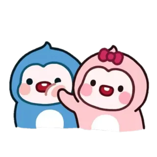 🐧 かわいい, マンガ, カワイイ, ペンギン, 愛らしい telegram sticker