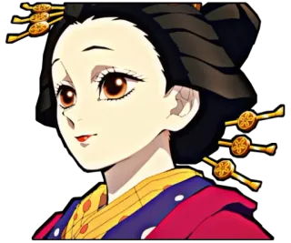 ❄️ Suma Demon Slayer anime, demon slayer, suma, character, female telegram sticker