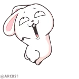 🤩 Cartoon, Hase, Lustig, Süß, Weiß, Tier, Kaninchen telegram sticker